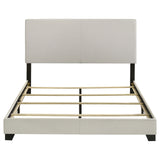 Dorian Fabric Upholstered Queen Panel Bed Cream - Tampa Furniture Outlet