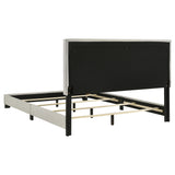 Dorian Fabric Upholstered Queen Panel Bed Cream - Tampa Furniture Outlet