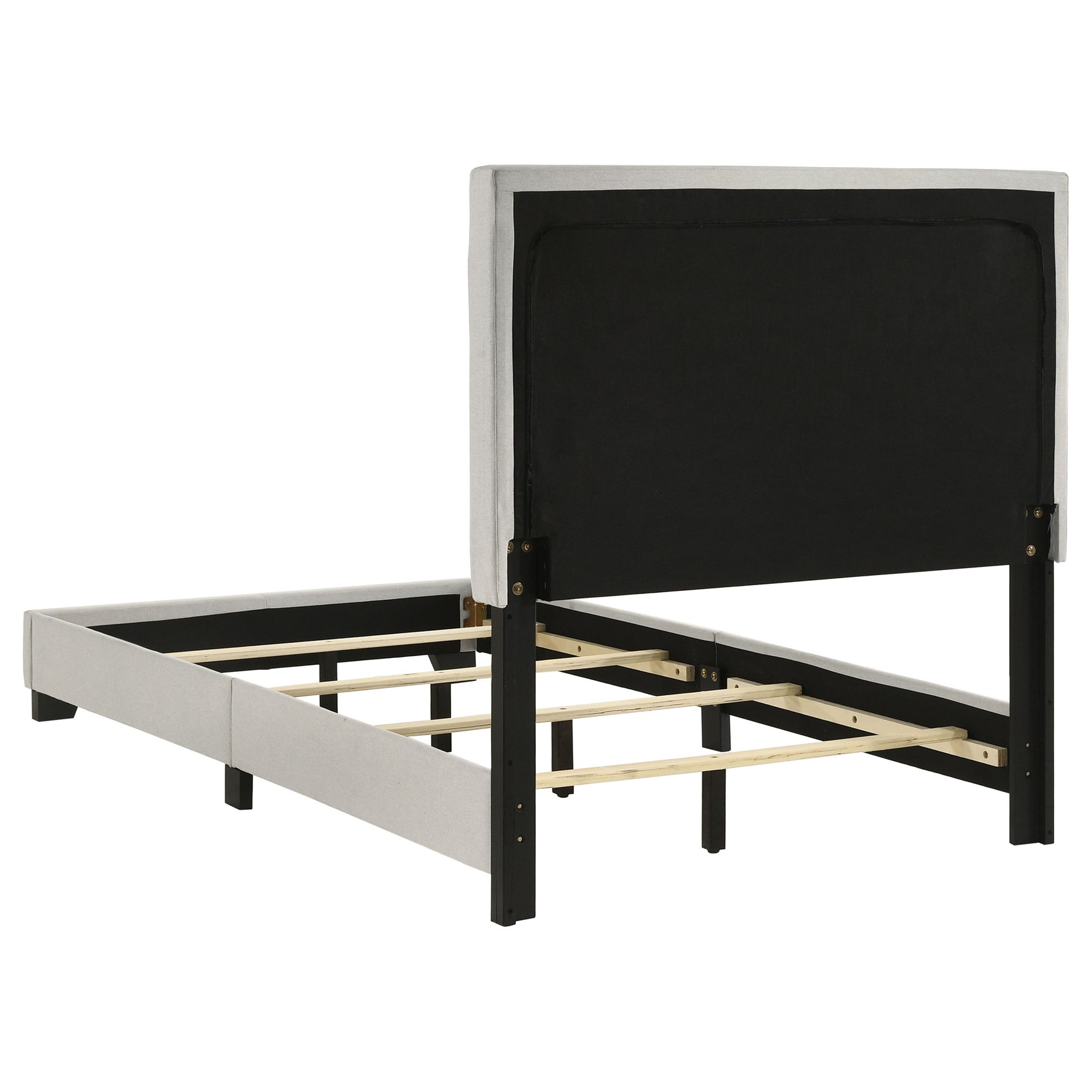Dorian Fabric Upholstered Twin Panel Bed Cream - Tampa Furniture Outlet
