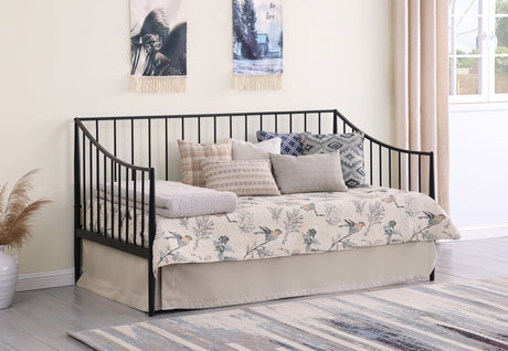 Newbury Metal Twin Daybed Bed Frame Matte Black - Tampa Furniture Outlet
