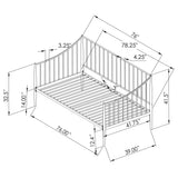 Newbury Metal Twin Daybed Bed Frame Matte Black - Tampa Furniture Outlet