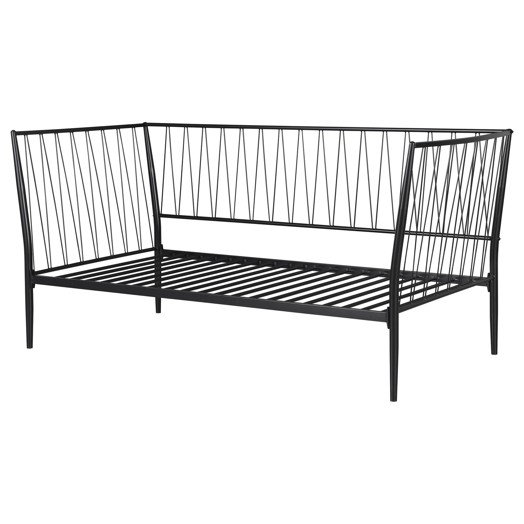 Richland Metal Twin Daybed Bed Frame Matte Black - Tampa Furniture Outlet