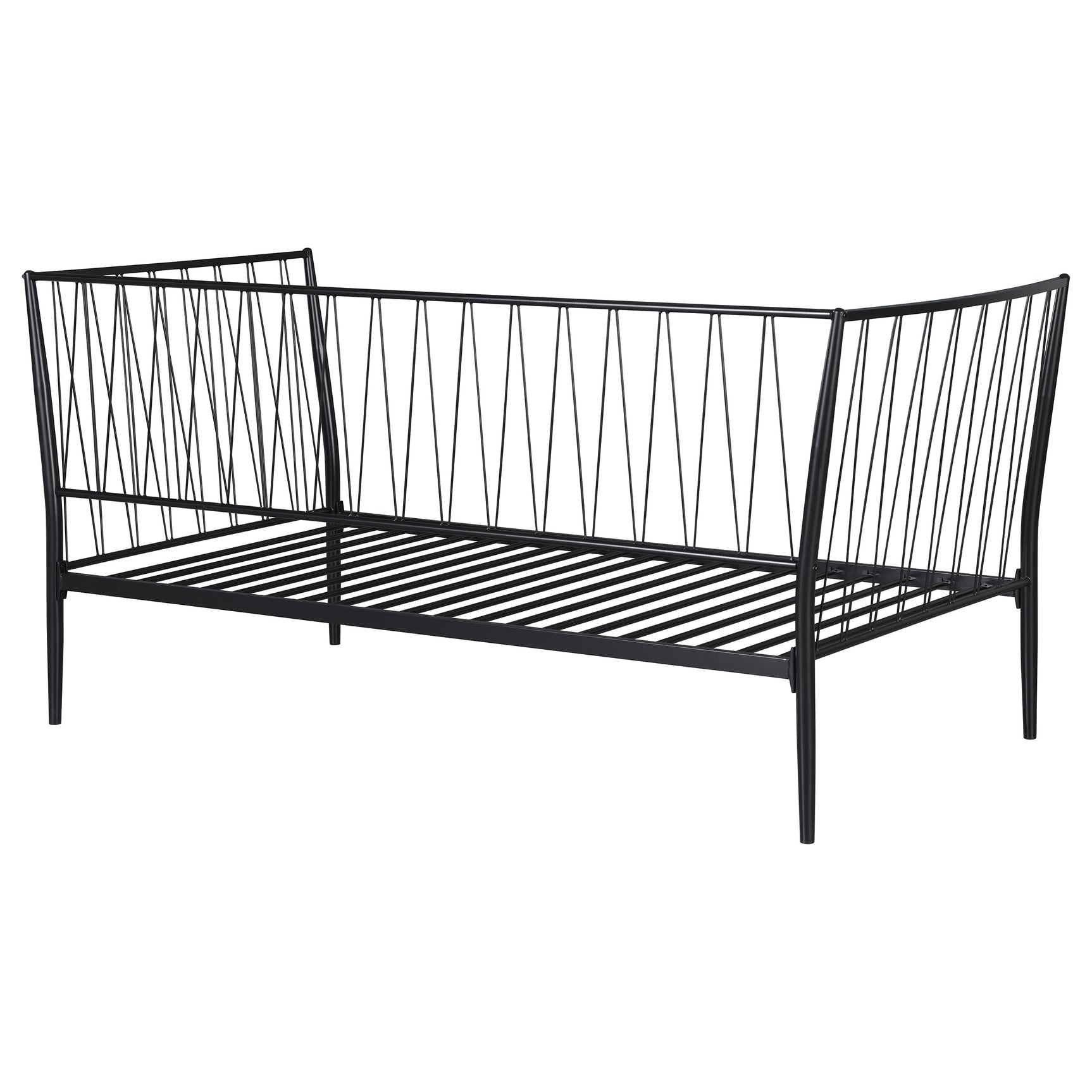 Richland Metal Twin Daybed Bed Frame Matte Black - Tampa Furniture Outlet