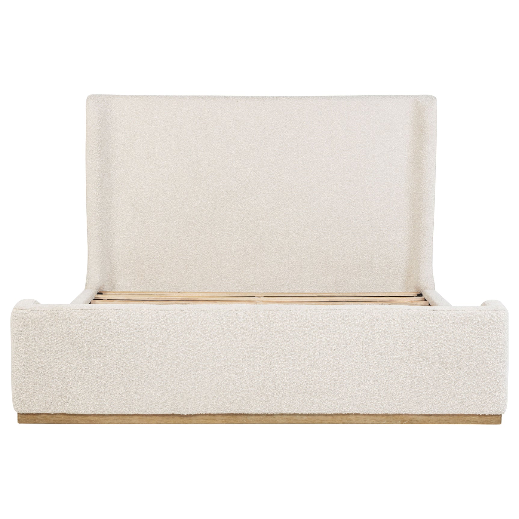 Nala Upholstered Eastern King Sleigh Bed Cream - Tampa Furniture Outlet