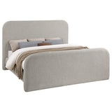Wren Upholstered Eastern King Panel Bed Grey - Tampa Furniture Outlet