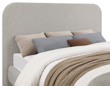 Wren Upholstered Queen Panel Bed Grey - Tampa Furniture Outlet