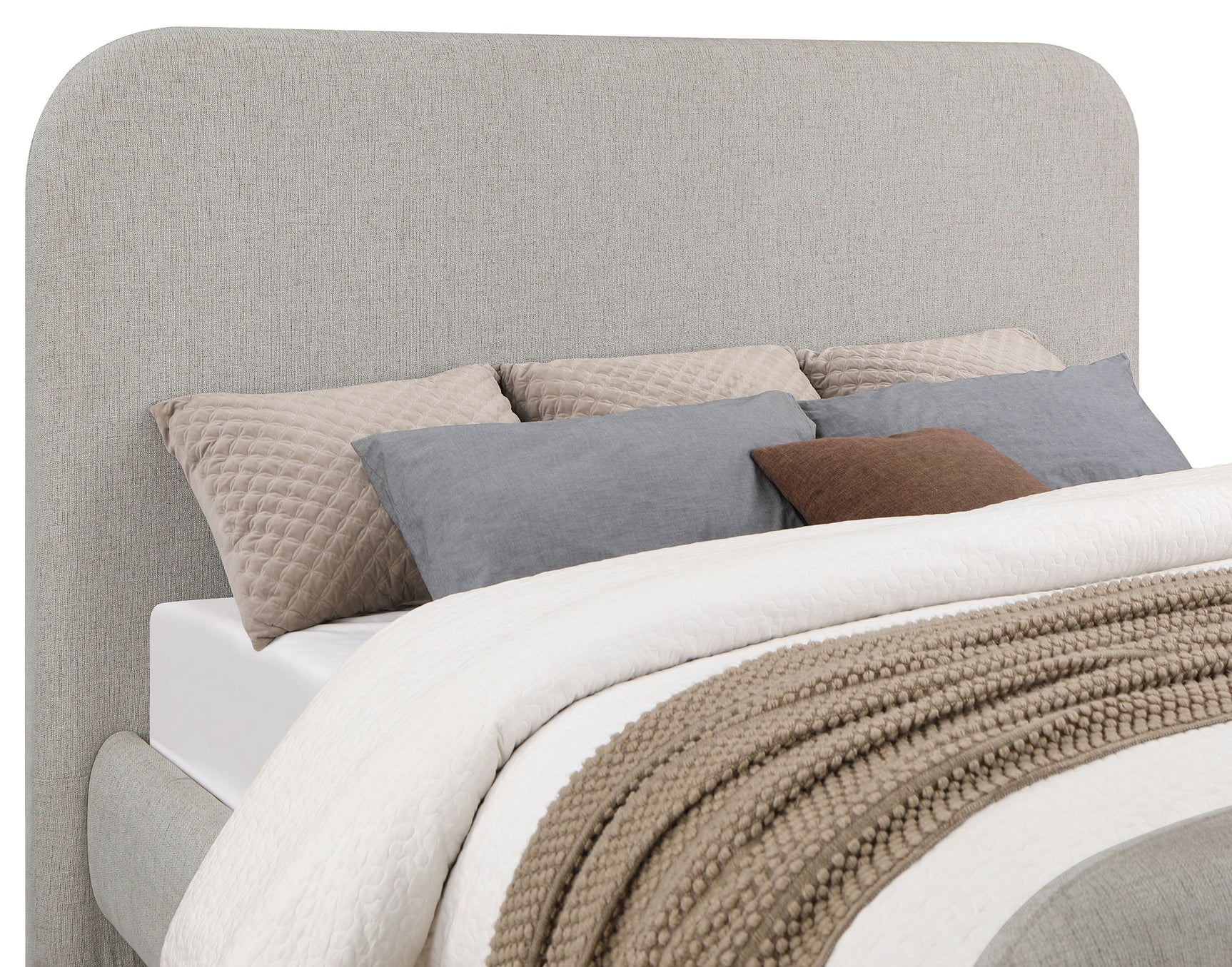 Wren Upholstered Queen Panel Bed Grey - Tampa Furniture Outlet