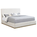 Knox Upholstered EASTERN KING Panel Bed Cream - Tampa Furniture Outlet