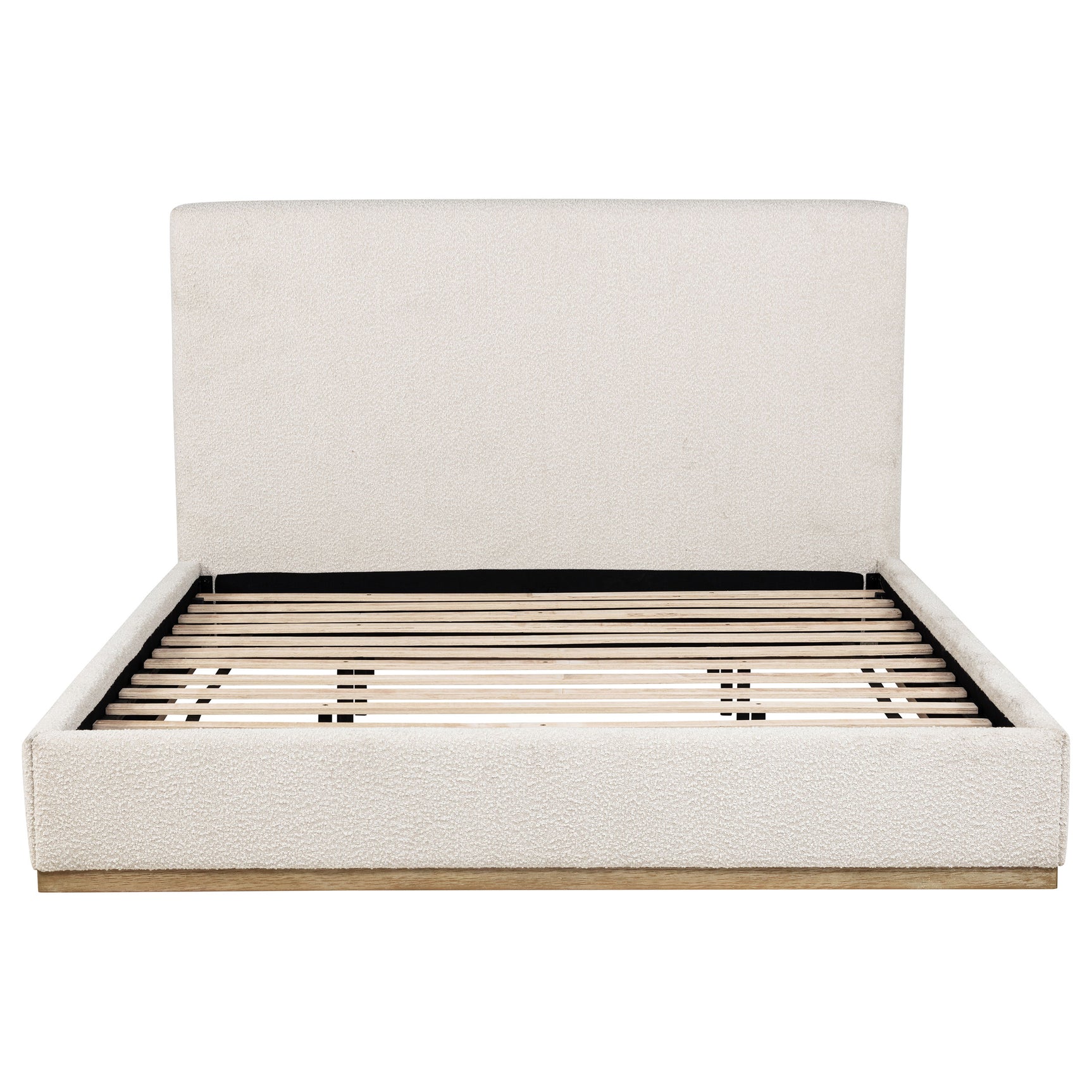 Knox Upholstered EASTERN KING Panel Bed Cream - Tampa Furniture Outlet
