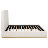 Knox Upholstered EASTERN KING Panel Bed Cream - Tampa Furniture Outlet