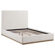 Tampa Furniture Outlet - Coaster - Knox Upholstered Queen Panel Bed Cream - 302053Q