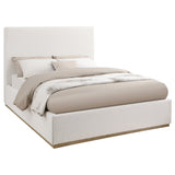 Knox Upholstered Queen Panel Bed Cream - Tampa Furniture Outlet