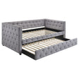 Tampa Furniture Outlet - Coaster - Mockern Upholstered Twin Daybed with Trundle Grey - 302161