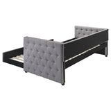 Mockern Upholstered Twin Daybed with Trundle Grey - Tampa Furniture Outlet