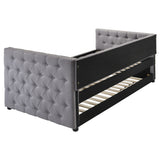 Mockern Upholstered Twin Daybed with Trundle Grey - Tampa Furniture Outlet