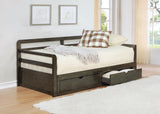 Sorrento 2-drawer Twin XL Daybed with Extension Trundle Grey - Tampa Furniture Outlet