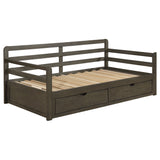 Sorrento 2-drawer Twin XL Daybed with Extension Trundle Grey - Tampa Furniture Outlet