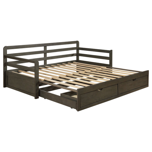 Tampa Furniture Outlet - Coaster - Sorrento 2-drawer Twin XL Daybed with Extension Trundle Grey - 305706