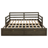 Sorrento 2-drawer Twin XL Daybed with Extension Trundle Grey - Tampa Furniture Outlet