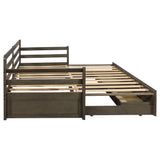 Sorrento 2-drawer Twin XL Daybed with Extension Trundle Grey - Tampa Furniture Outlet