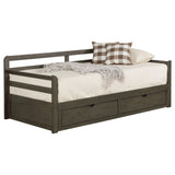 Sorrento 2-drawer Twin XL Daybed with Extension Trundle Grey - Tampa Furniture Outlet