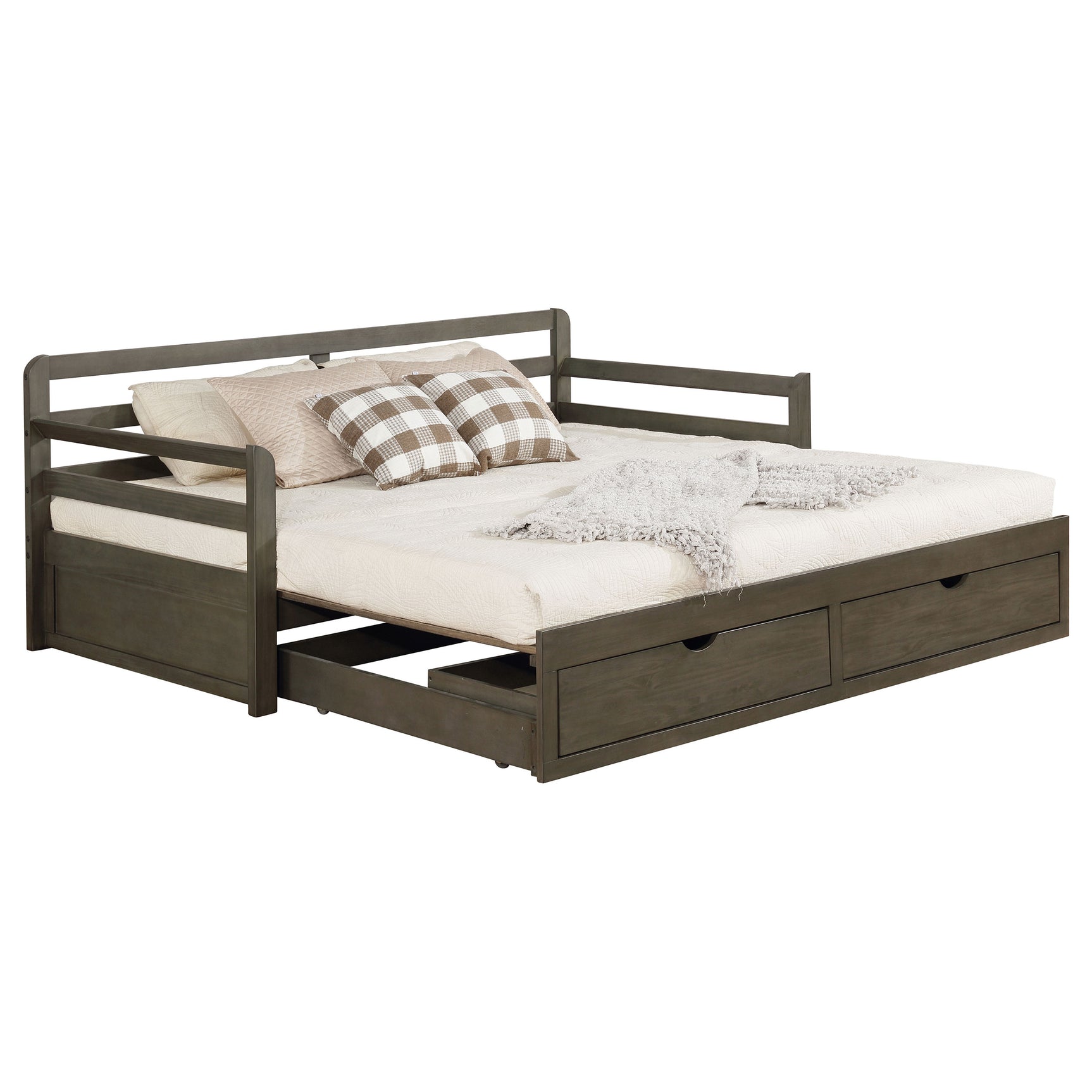 Sorrento 2-drawer Twin XL Daybed with Extension Trundle Grey - Tampa Furniture Outlet