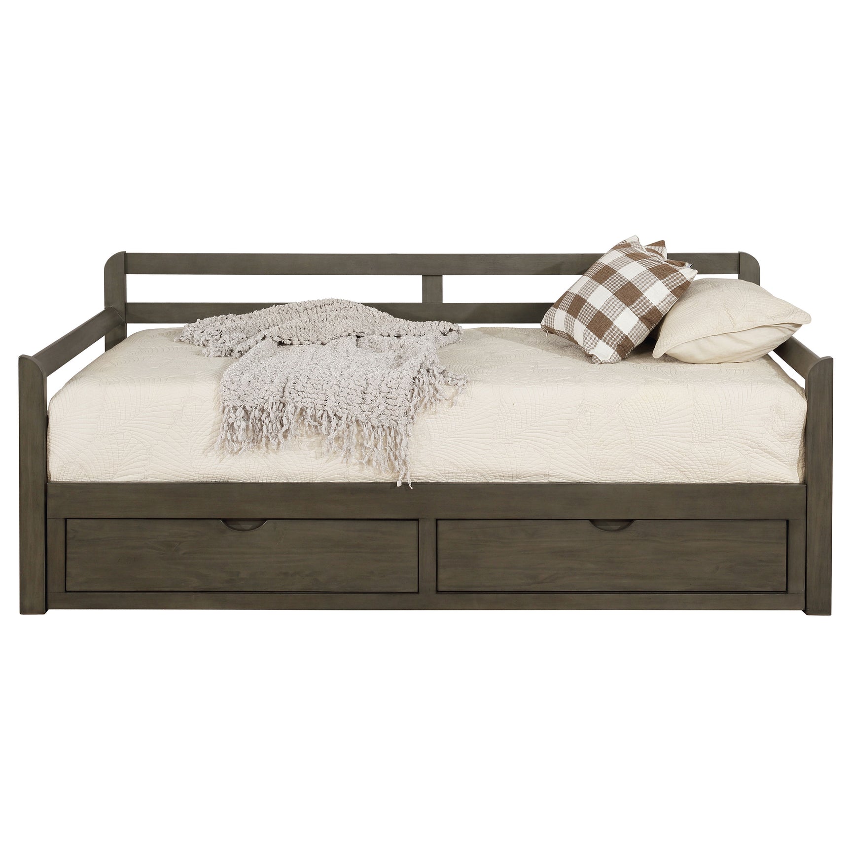 Sorrento 2-drawer Twin XL Daybed with Extension Trundle Grey - Tampa Furniture Outlet