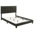Tampa Furniture Outlet - Coaster - Mapes Upholstered Full Panel Bed Charcoal - 305746F