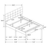 Mapes Upholstered Eastern King Panel Bed Charcoal - Tampa Furniture Outlet