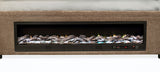 Senna Upholstered Queen Audio Flame Visualizer Bed Brown - Tampa Furniture Outlet