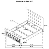 Senna Upholstered Queen Audio Flame Visualizer Bed Brown - Tampa Furniture Outlet