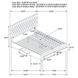 Soledad Upholstered Eastern King Storage Panel Bed Grey - Tampa Furniture Outlet
