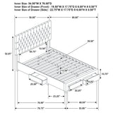 Soledad Upholstered Full Storage Panel Bed Light Grey - Tampa Furniture Outlet