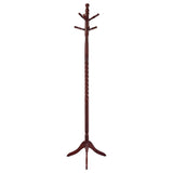 Tampa Furniture Outlet - Coaster - Riona 6 Hook Freestanding Wood Coat Rack Hat Hanger Merlot - 3058