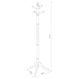 Riona 6 Hook Freestanding Wood Coat Rack Hat Hanger Merlot - Tampa Furniture Outlet