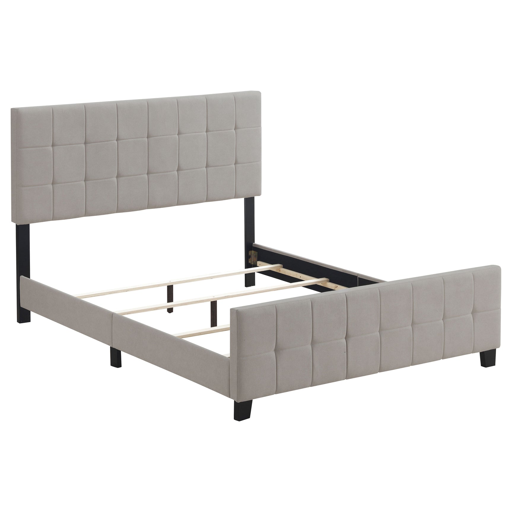 Tampa Furniture Outlet - Coaster - Fairfield Upholstered Eastern King Panel Bed Beige - 305952KE