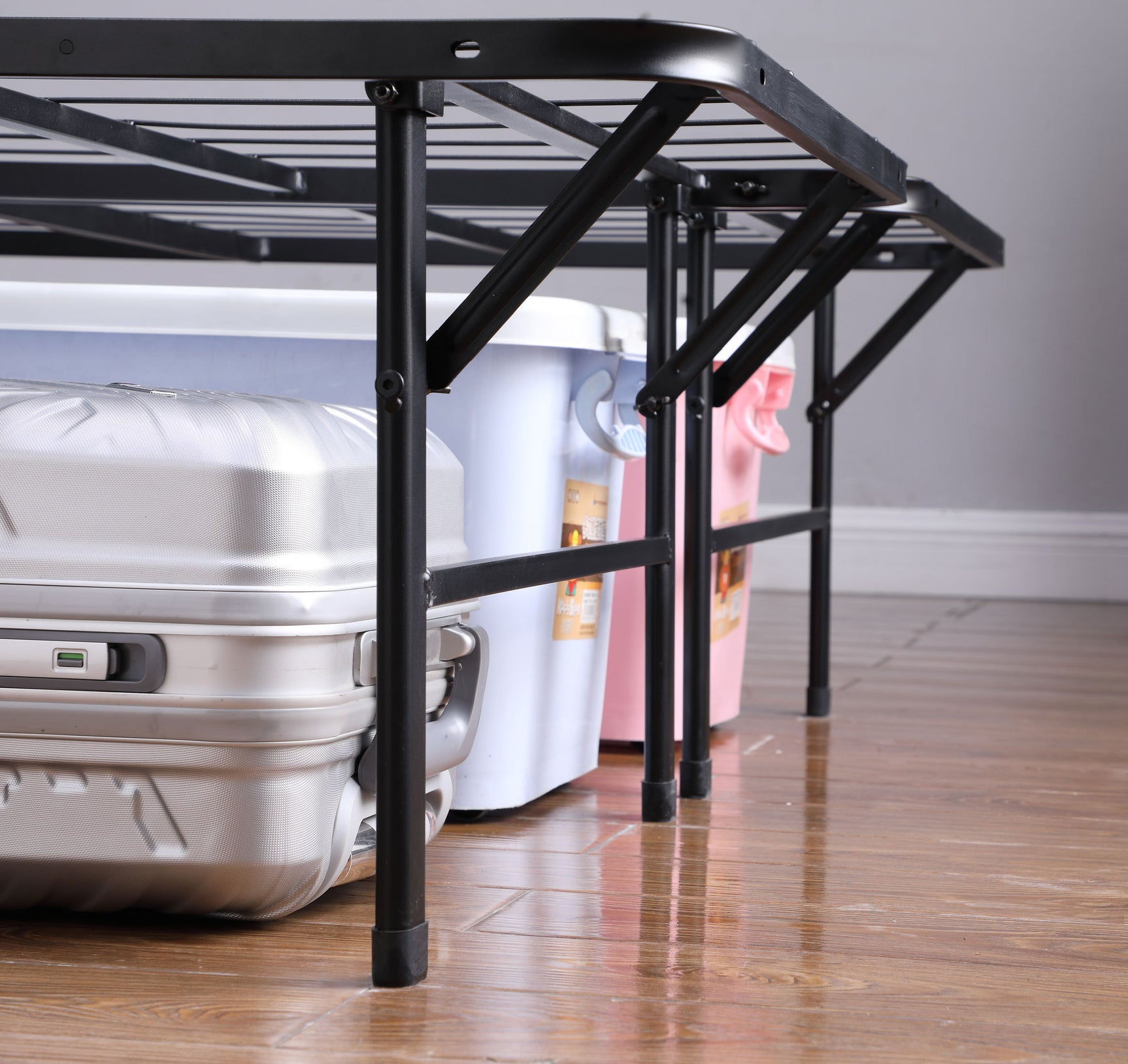 Mabel Metal Queen Mattress Support Platform Bed Black - Tampa Furniture Outlet