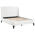 Tampa Furniture Outlet - Coaster - Mosby Upholstered Eastern King Wingback Bed Snow - 306020KE