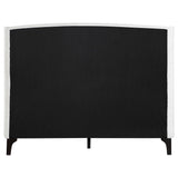 Mosby Upholstered Eastern King Wingback Bed Snow - Tampa Furniture Outlet