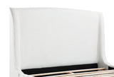 Mosby Upholstered Eastern King Wingback Bed Snow - Tampa Furniture Outlet