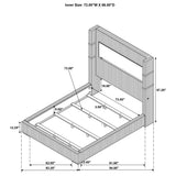 Tisdall Upholstered Cal King Flame Visualizer Bed Cream - Tampa Furniture Outlet
