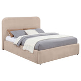 Anders Upholstered Queen Storage Lift Platform Bed Beige