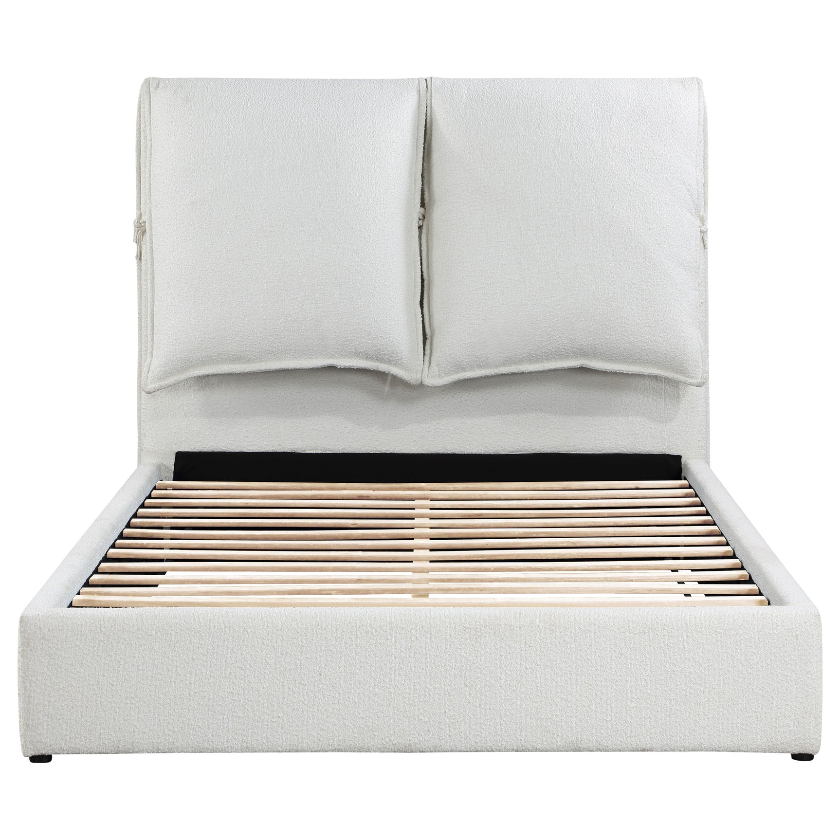 Gwendoline Upholstered Queen Panel Bed White - Tampa Furniture Outlet