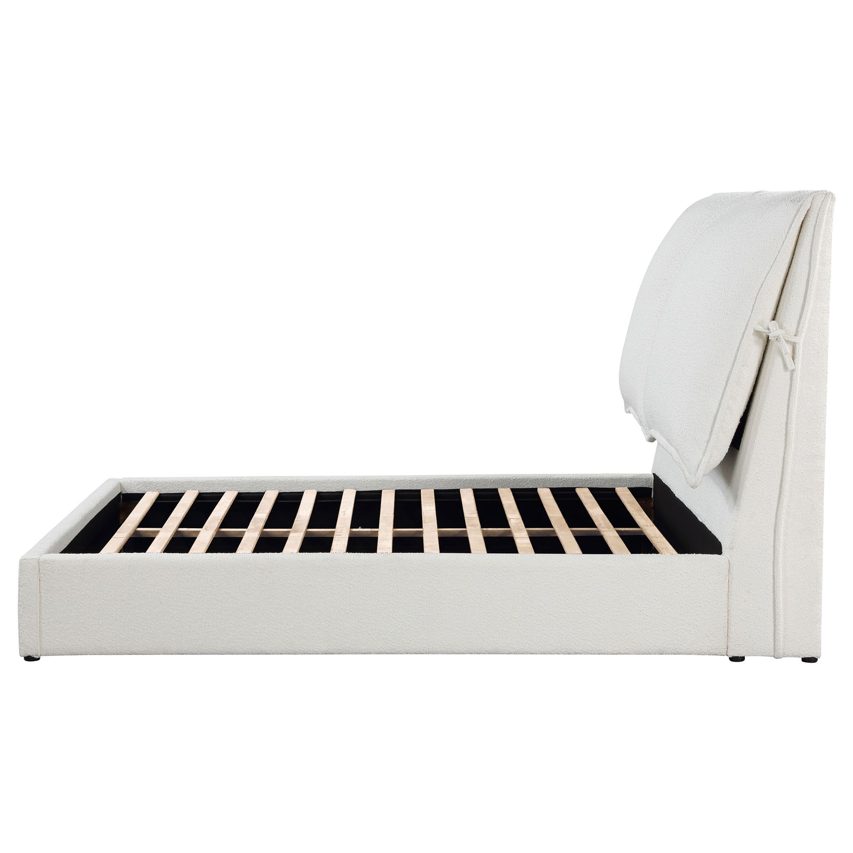 Gwendoline Upholstered Queen Panel Bed White - Tampa Furniture Outlet