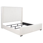 Tampa Furniture Outlet - Coaster - Natasha 65-inch Upholstered California King Bed Cream - 306051KW