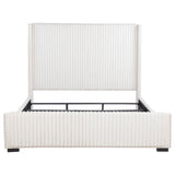 Natasha 65-inch Upholstered California King Bed Cream - Tampa Furniture Outlet