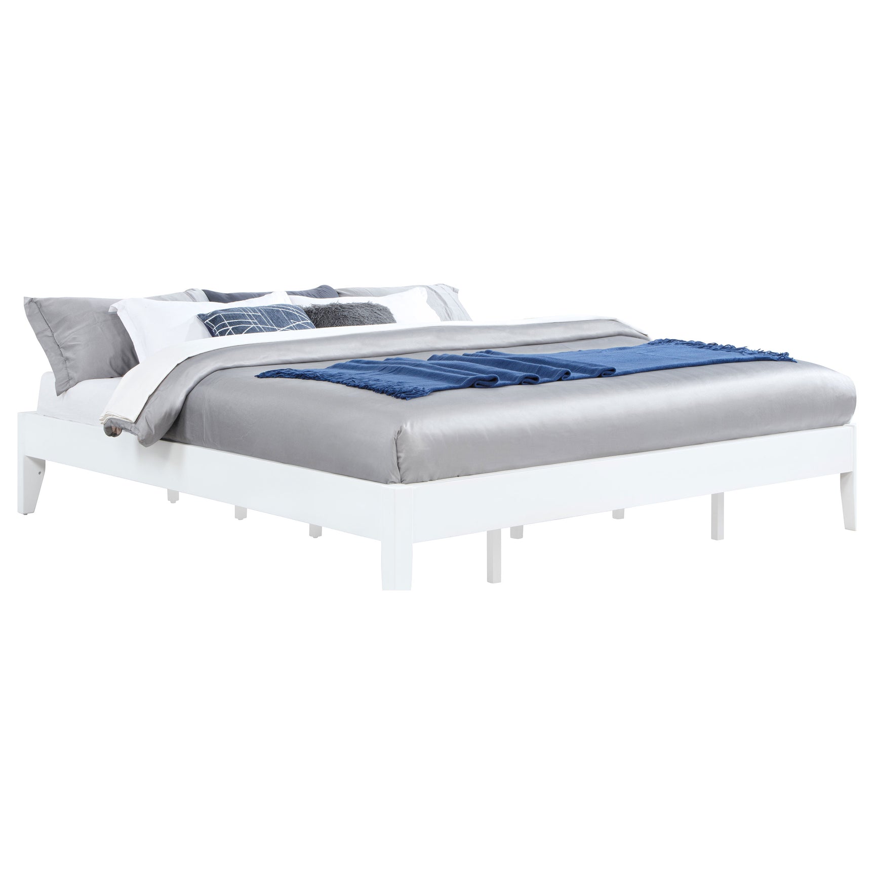 Hounslow Eastern King Universal Platform Bed White - Tampa Furniture Outlet