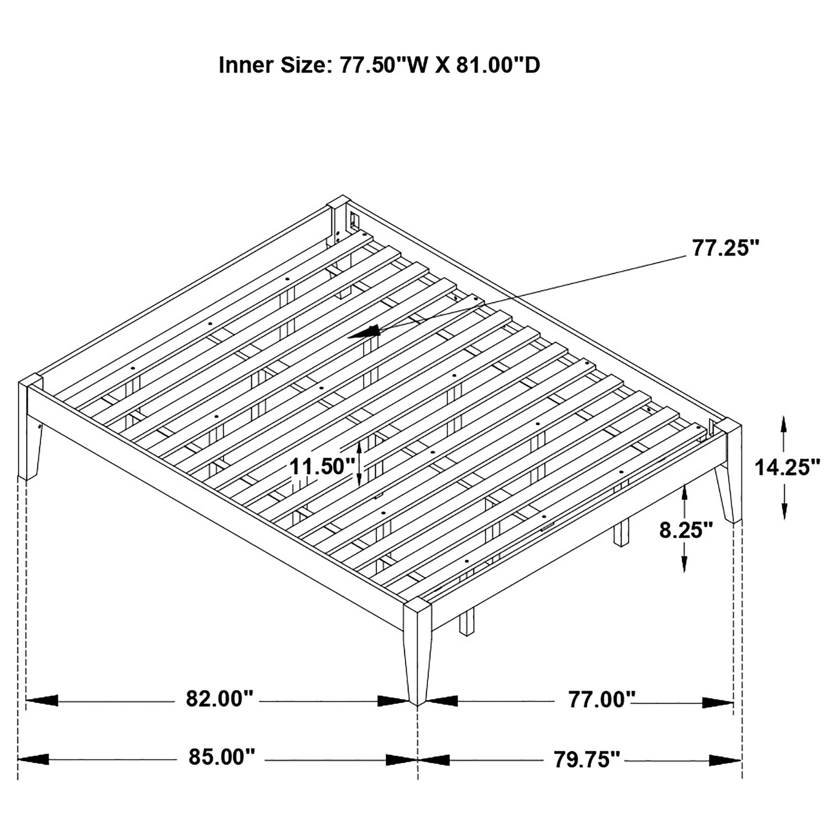 Hounslow Eastern King Universal Platform Bed White - Tampa Furniture Outlet