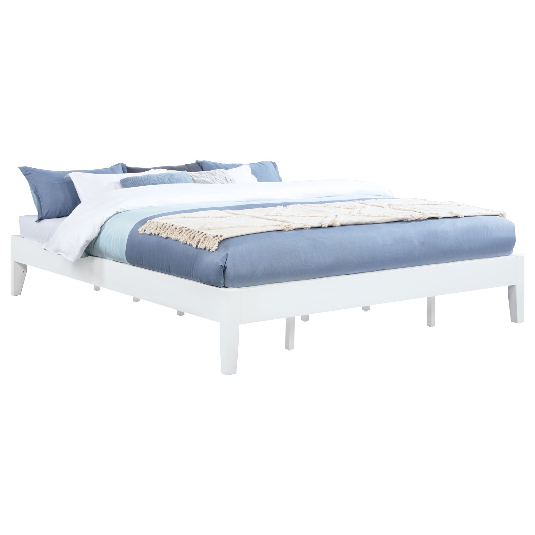 Hounslow California King Universal Platform Bed White - Tampa Furniture Outlet