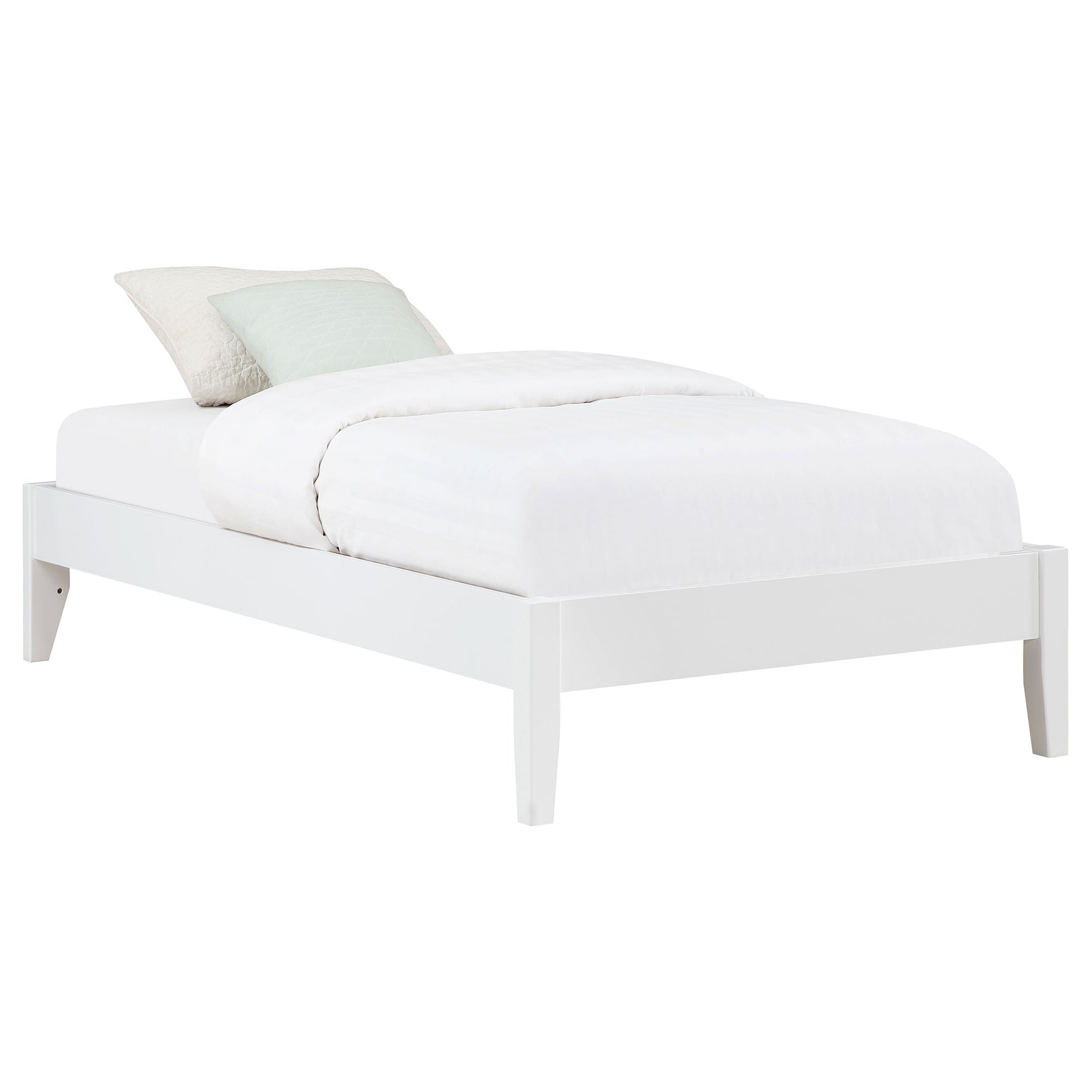 Hounslow Twin Universal Platform Bed White - Tampa Furniture Outlet